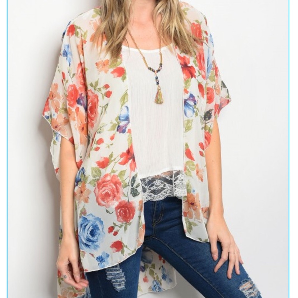 ☕️Lovely Floral Chiffon Cardigan🌟